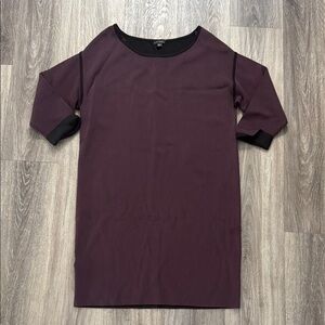 Ann Taylor Purple Dress Knit Below Knee Professional Shift size Large